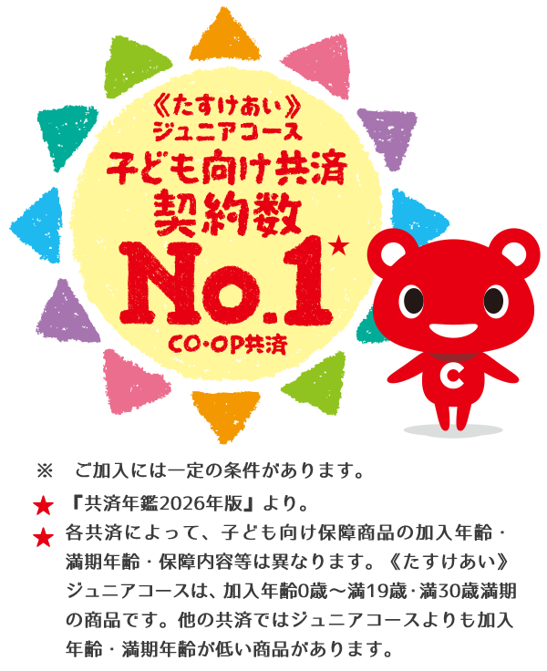 子ども向け共済契約数No.1