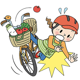 自転車で転倒してねんざ