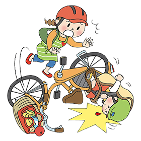 自転車で転倒して切り傷